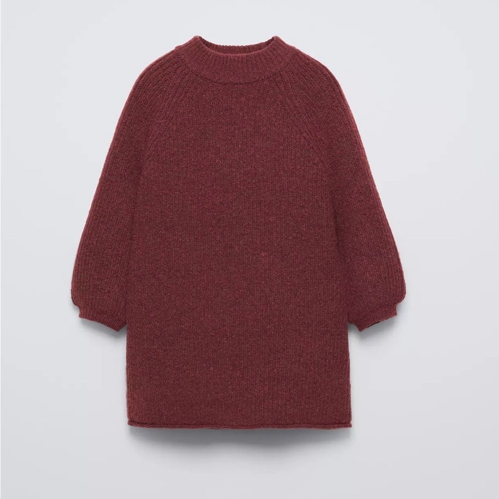 Zara Red Cowl Neck Dress